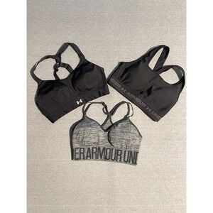 BUNDLE DEAL! Under Armour Sports Bra 3 Piece Women's Small Medium Compression